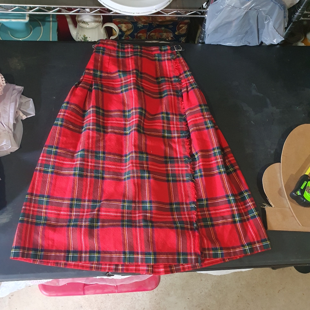 Vintage Irish Wool Tartan Skirt Kilt From Dublin, Ireland Kids